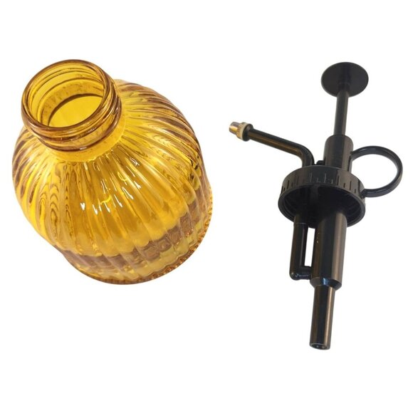 Yellow Gold Glass Mister Spray Bottle With Pump works for Plant , Hair, Crafts 6 - Picture 2 of 8